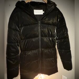 Calvin Klein Jeans Shiny Black Puffer Jacket